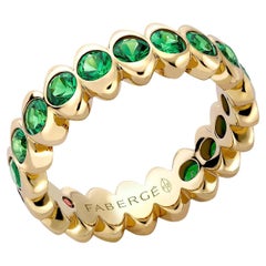 Fabergé Colours of Love Cosmic Curve Yellow Gold Tsavorite Eternity Ring
