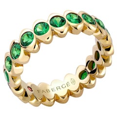 Fabergé Colours of Love Cosmic Curve Yellow Gold Tsavorite Eternity Ring