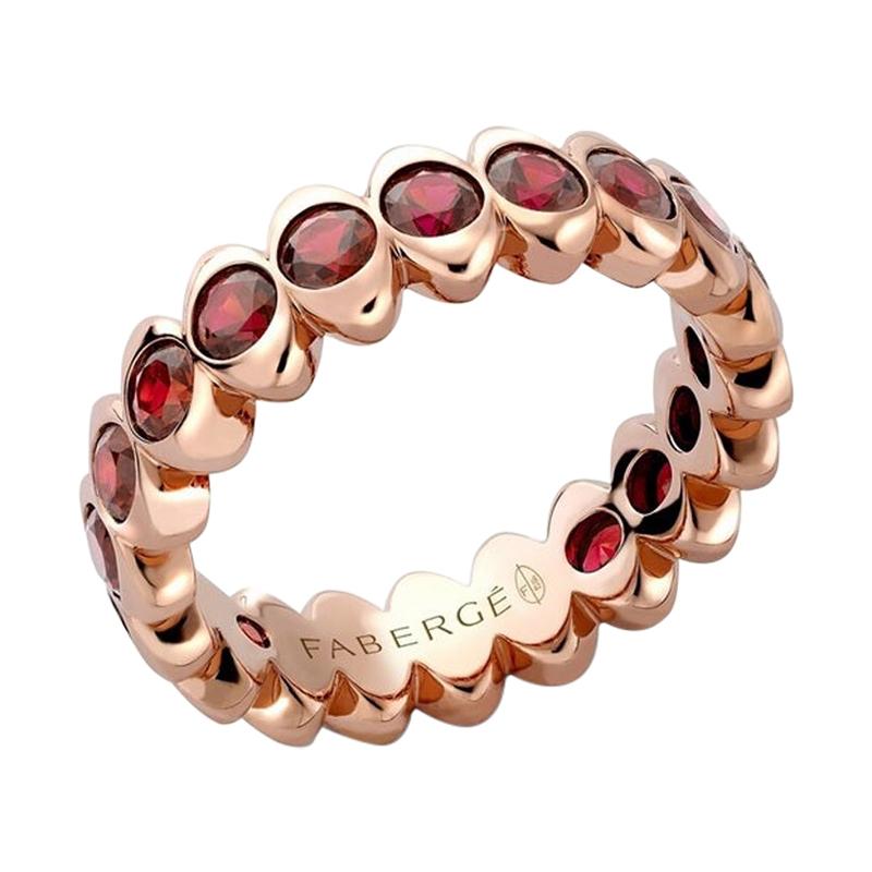 Fabergé Colours of Love Cosmic Rose Gold Ruby Eternity Ring 1513RG2738