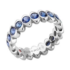 Fabergé Colours of Love Cosmic White Gold Sapphire Eternity Ring 1513RG2736
