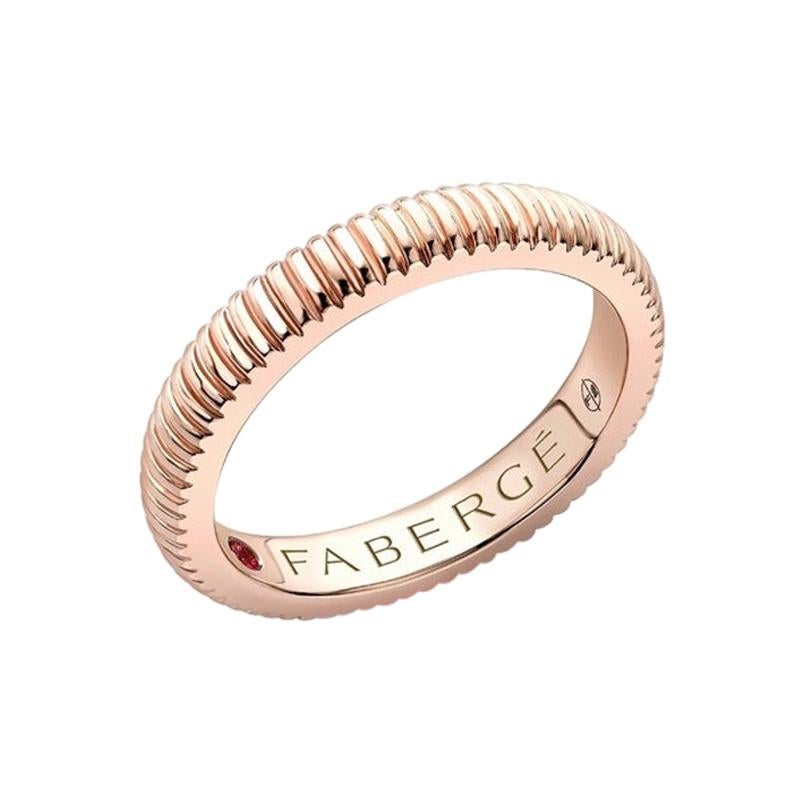 Fabergé Colours of Love Rose Gold Fluted Ring 847RG1749