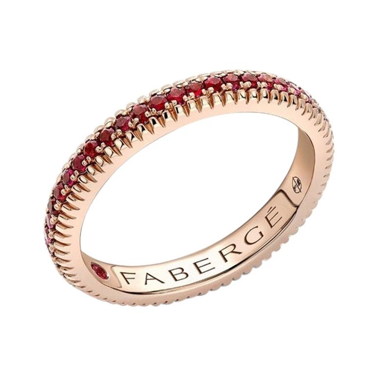 Fabergé Colours of Love Rose Gold Ruby Eternity Ring 847RG1753