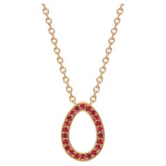 Fabergé Colours of Love Sasha Rose Gold Ruby Egg Pendant
