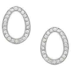 Fabergé Colours of Love Sasha White Gold Diamond Egg Stud Earrings
