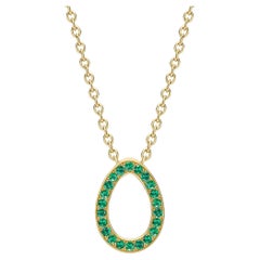 Fabergé Colours of Love Sasha Yellow Gold Emerald Egg Pendant