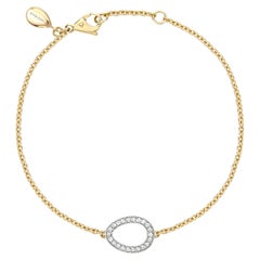 Fabergé Colours of Love Sasha Yellow & White Gold Diamond Egg Chain Bracelet