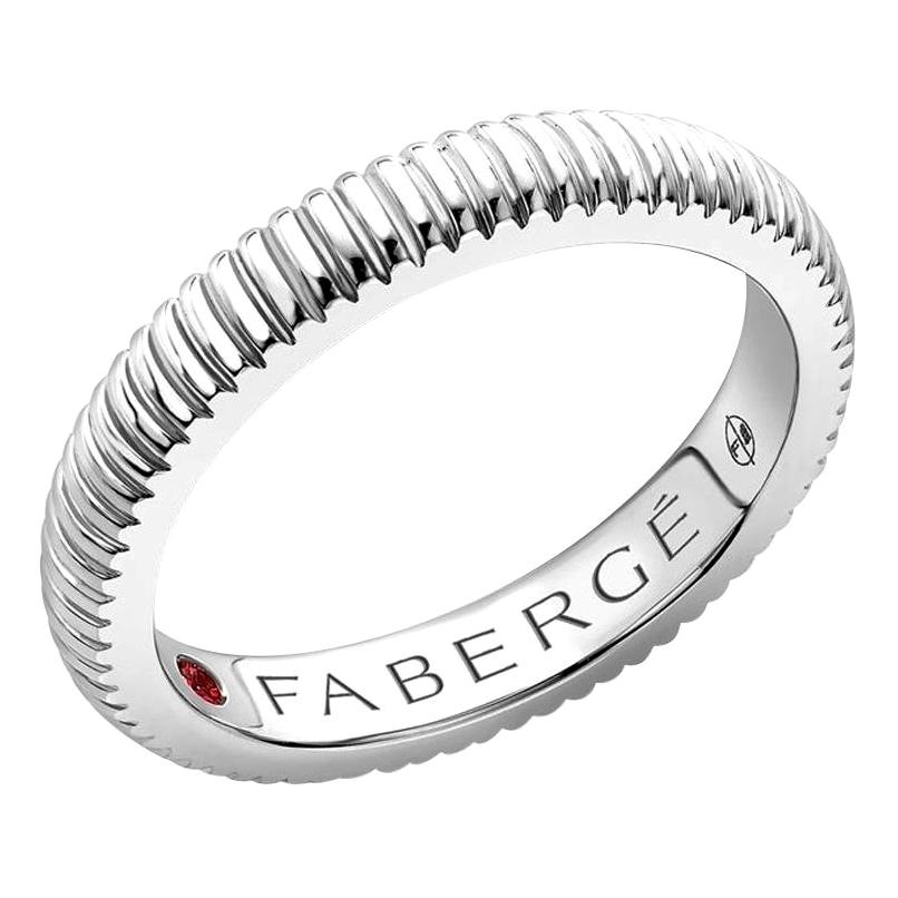 Fabergé Colours of Love White Gold Fluted Ring