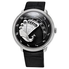 Fabergé Compliquée Peacock 18 Karat White Gold Black, US Clients