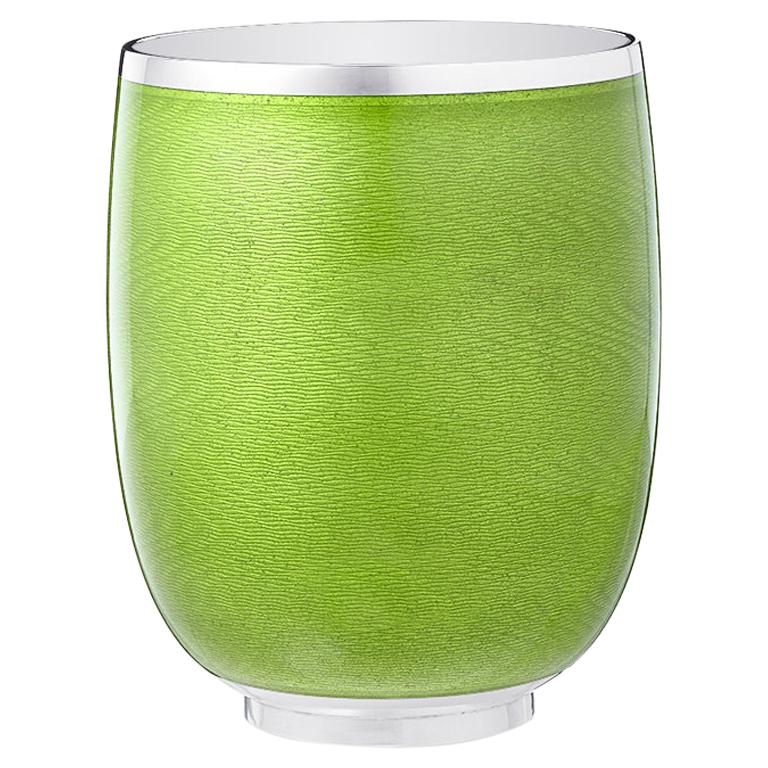 Fabergé Constructivist Green Guilloché Enamel Water Beaker For Sale