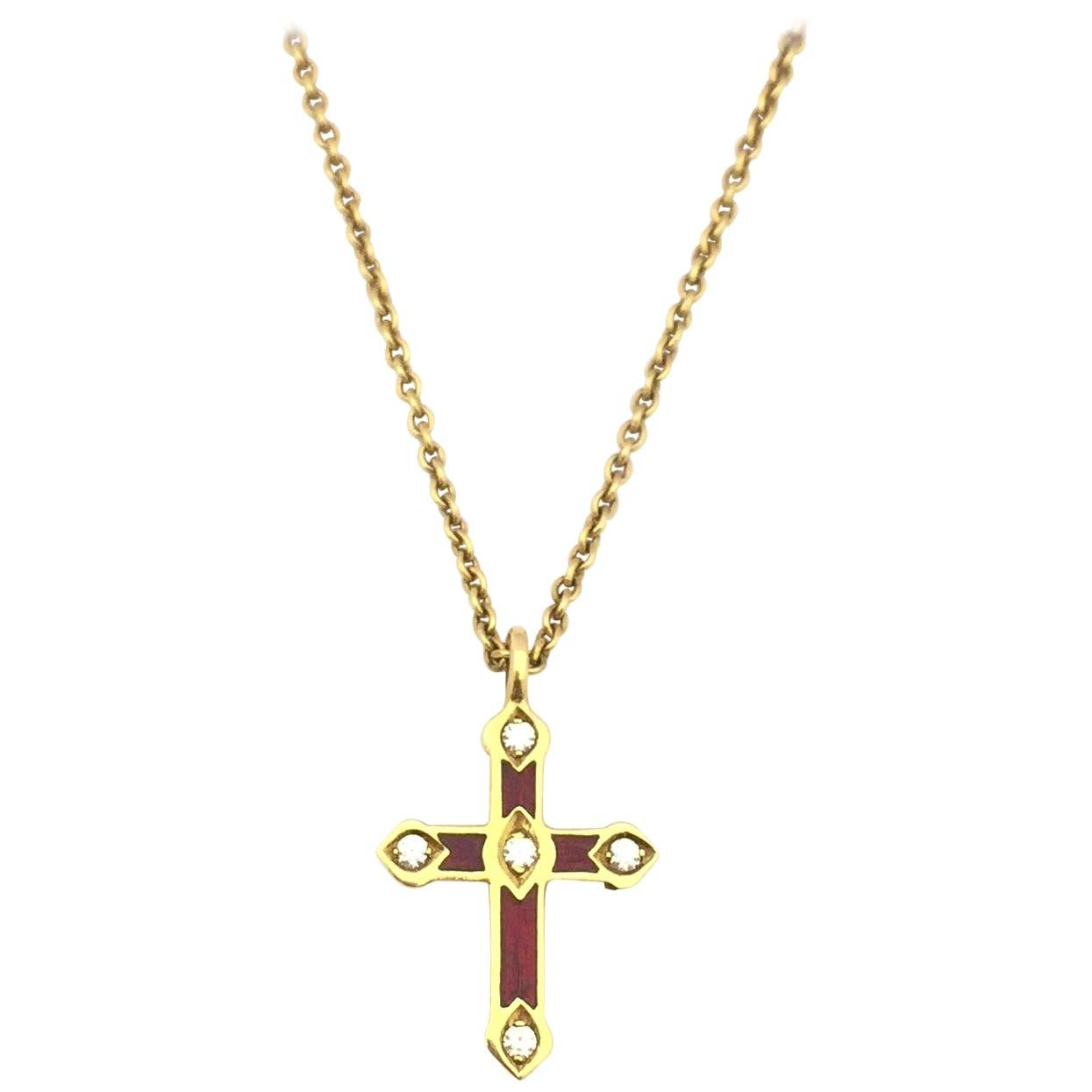 Fabergé Cross Necklace F2241AR For Sale