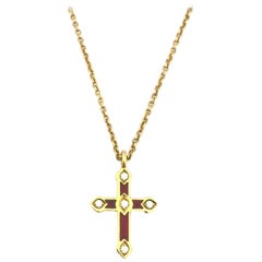 Vintage Fabergé Cross Necklace F2241AR