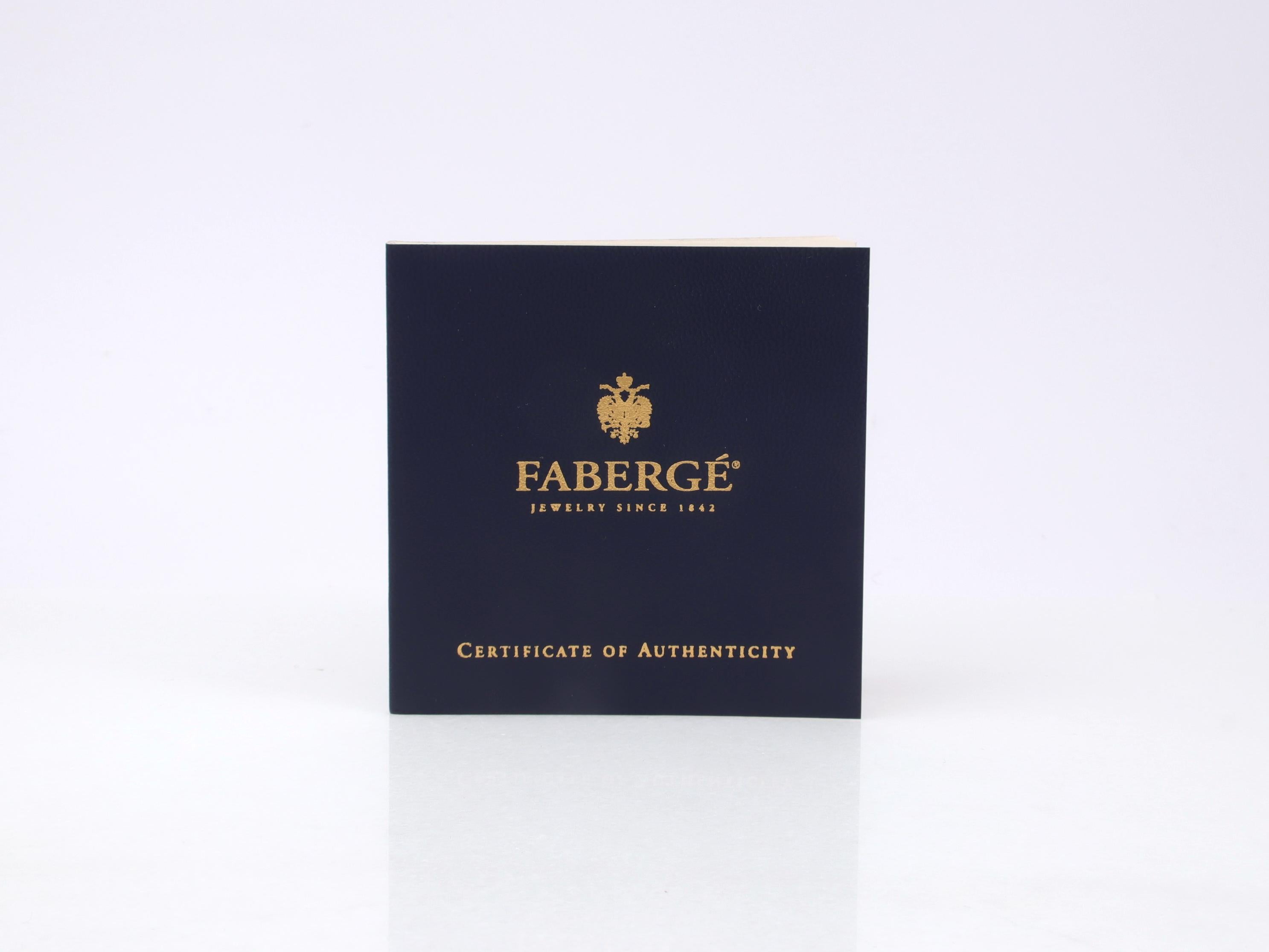 Colgante Cruz Fabergé Oro Amarillo 18k Diamantes Esmalte vítreo azul y paillones 4