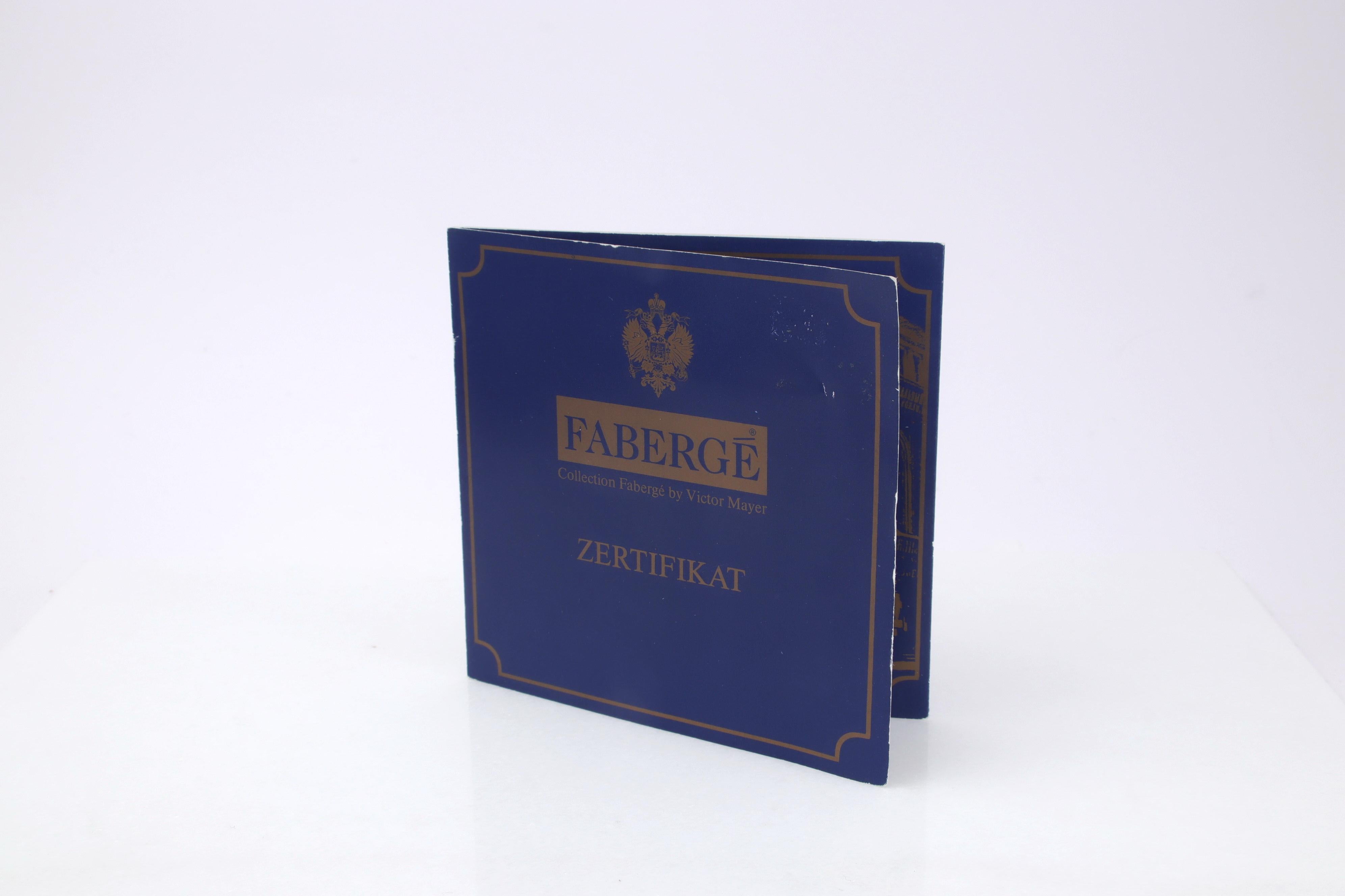 Fabergé Pendentif Croix Or Jaune 18K Bleu Royal Émail Vitreux Enhancer Bale en vente 3