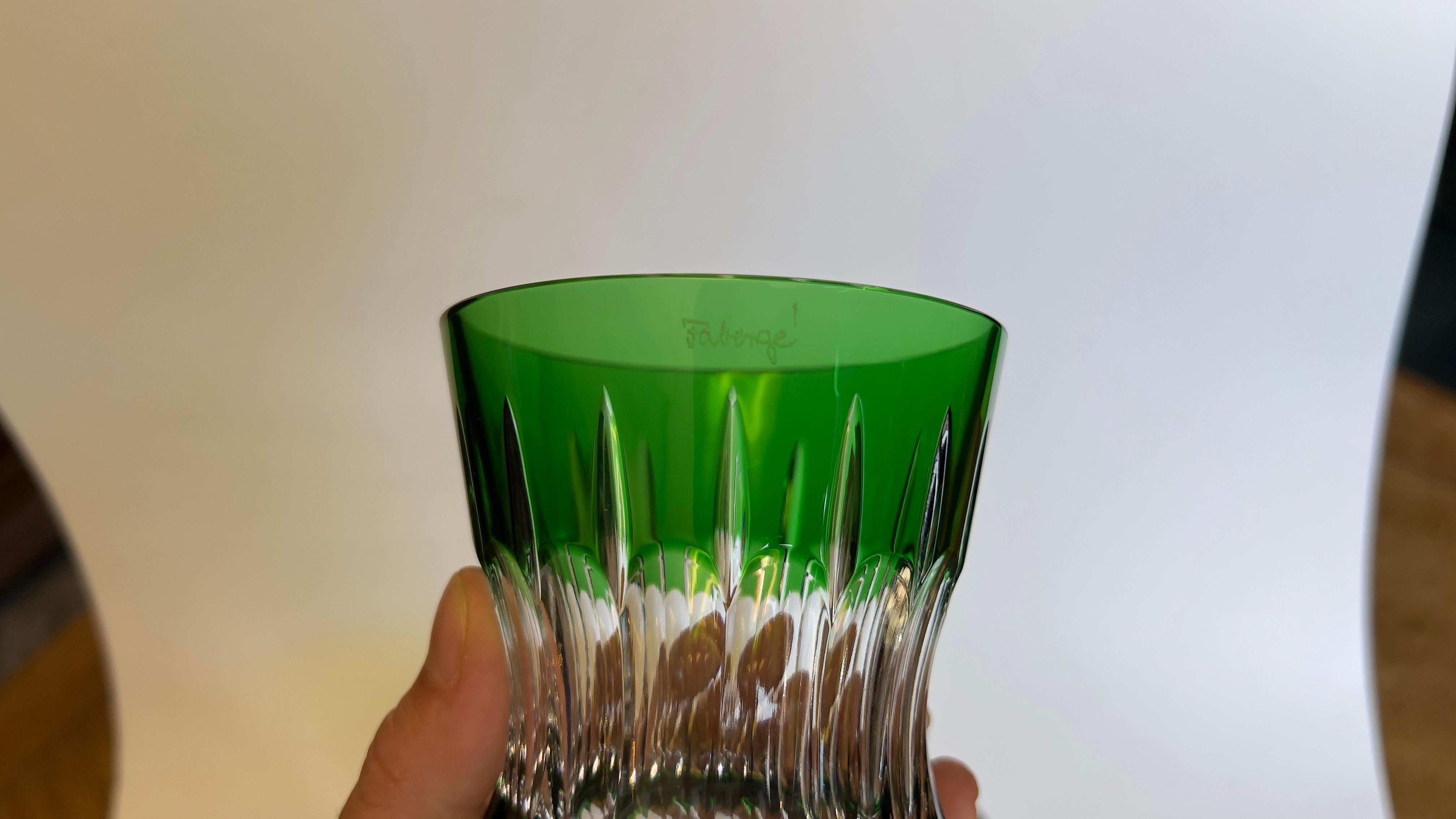 Ensemble de 4 verres à vodka en cristal Na Zdorovye de Fabergé 4