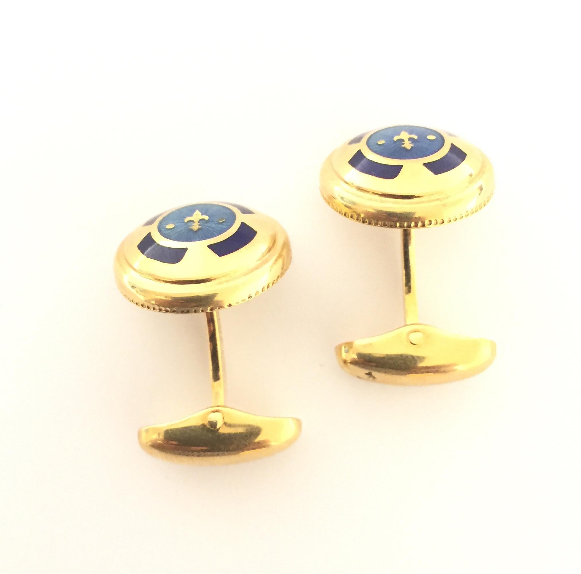 Modern Faberge Cuff Link F2264C5 In Excellent Condition For Sale In Wilmington, DE
