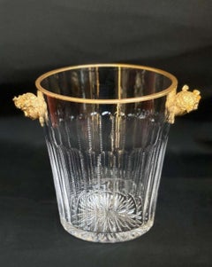 Fabergé Cut Crystal and Bronze Champagne Cooler/Ice Bucet