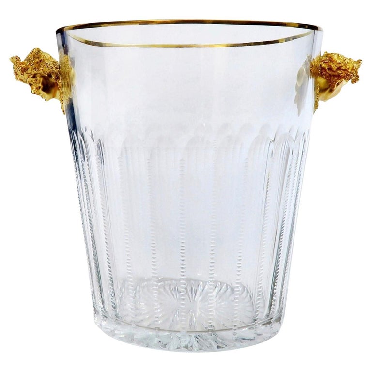 Fabergé Cut Crystal and Bronze Champagne Cooler/Ice Bucet For Sale at  1stDibs