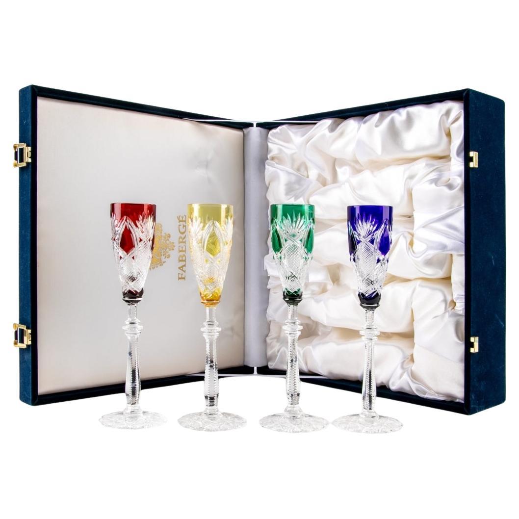 Verres à liqueur impériaux Faberge Czar, collection impériale, set de 4 édition 1