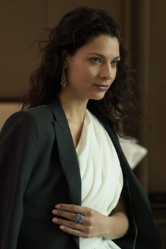 Fabergé Délices D’Été White Diamonds and Pear Shape Sapphires Earrings