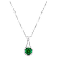 Fabergé Demantoid Garnet Drop Halo Pendant, US Clients