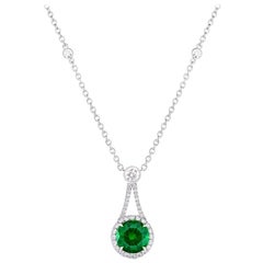 Fabergé Demantoid Garnet Drop Halo Pendant