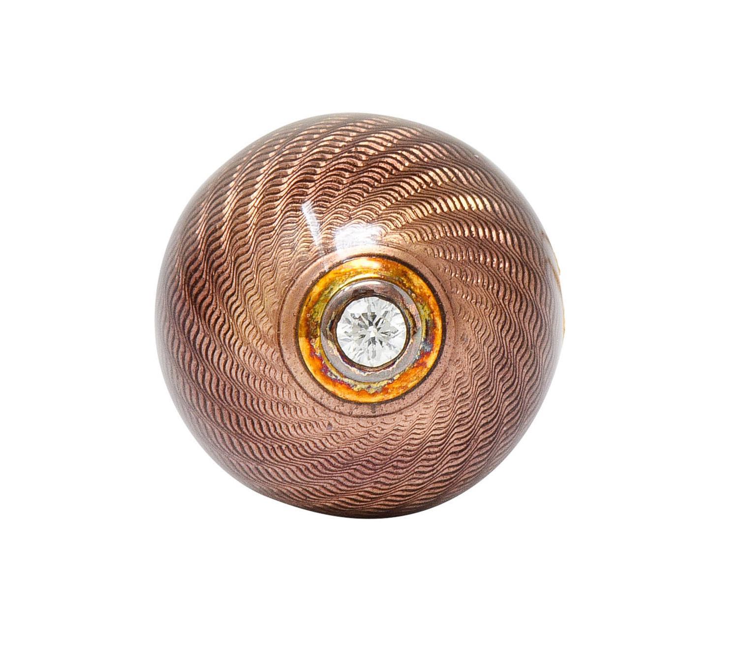Moderne Fabergé Diamant 18 Karat Gold Emaille Ei Tropfen Anhänger Halskette 3