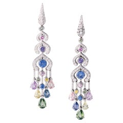 Fabergé Diamond and Sapphire Earrings