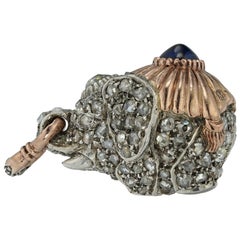 Faberge Diamond-Set Elephant Pendant