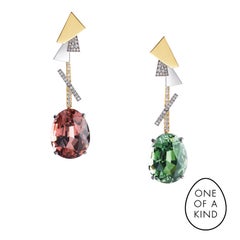 Fabergé Dissonance 18K Gold Diamond & Tourmaline Drop Earrings