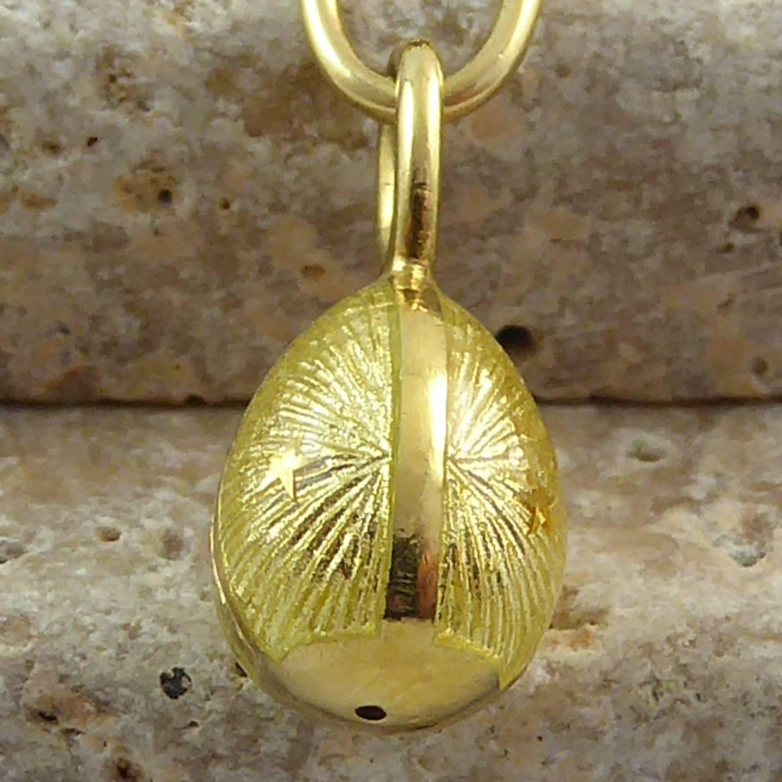 Faberge Easter Egg Charm Bracelet, Gold, Enamel, 0.18 Carat Diamonds, Boxed 1