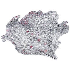 Fabergé Églantine 18K White Gold 22.8ct Diamond Encrusted Brooch