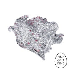 Fabergé Églantine 18K White Gold 22.8ct Diamond Encrusted Brooch