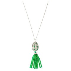 Fabergé Emerald Diamond Pendant Necklace
