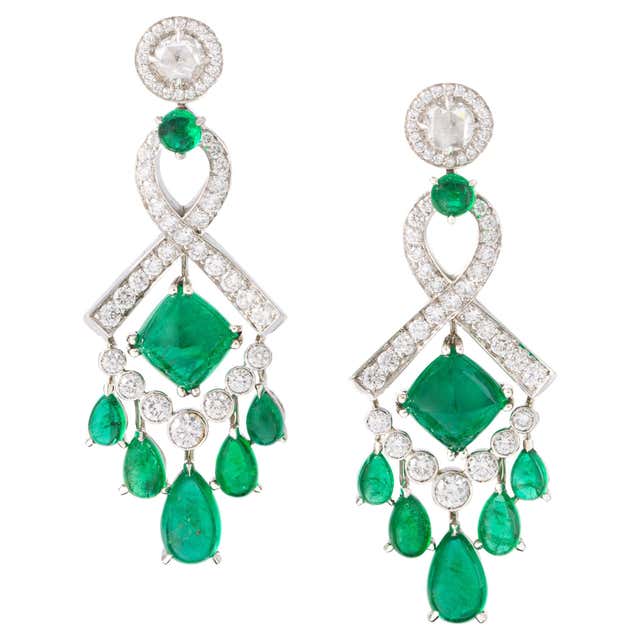 Fabergé Treillage 18K Brushed Rose Gold Diamond Hoop Drop Earrings For ...