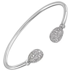 Fabergé Emotion 18 Karat White Gold Diamond Open Bracelet, US Clients