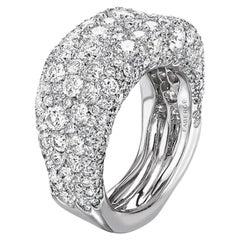 Fabergé Emotion 18 Karat White Gold Encrusted Ring with Diamonds, US Clients