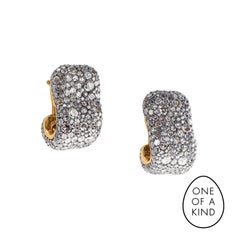 Fabergé Emotion 18K Gold & Silver Diamond Encrusted Clip Earrings