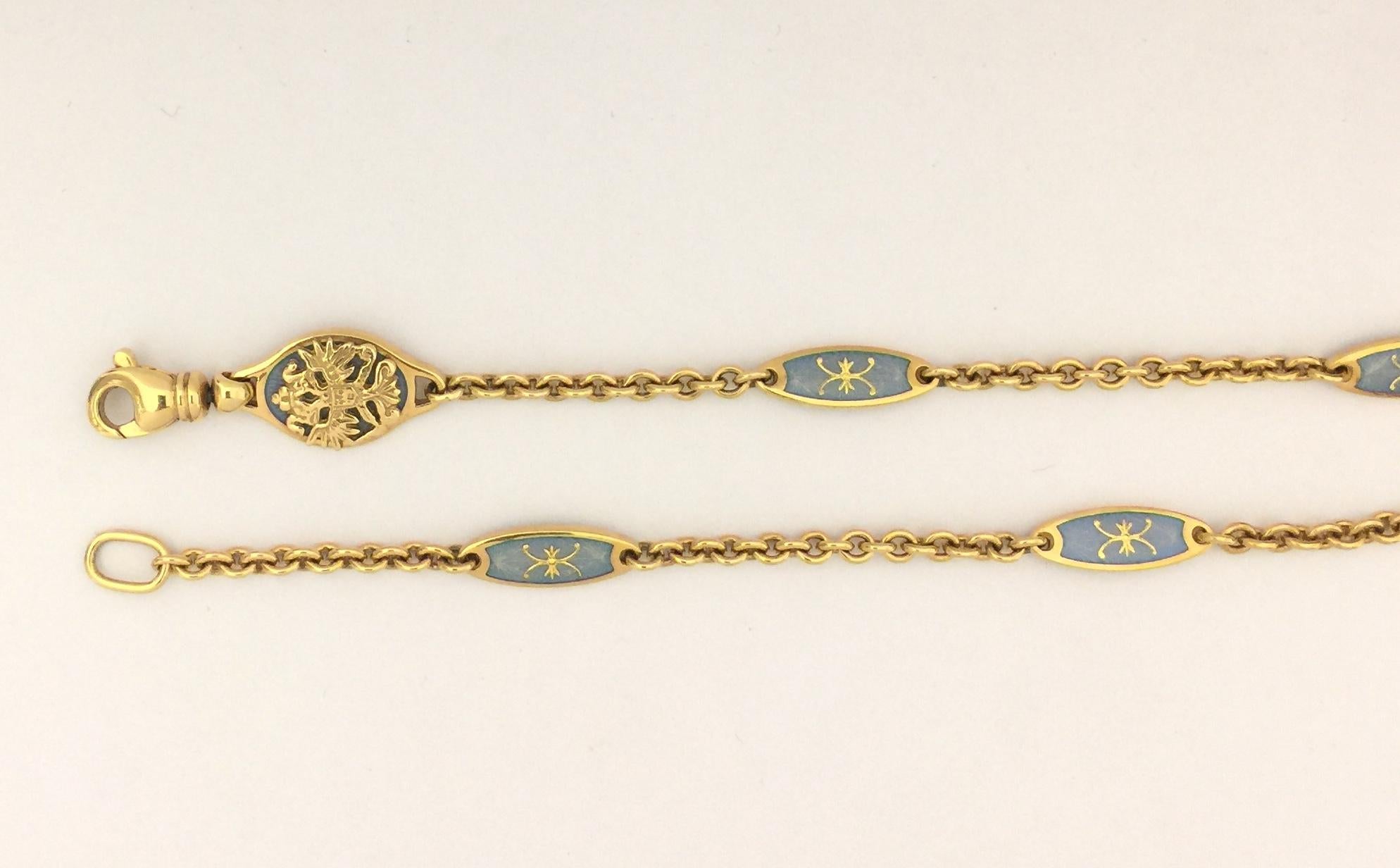 Collana Faberge a stazione smaltata F1543OB In condizioni ottime in vendita a Wilmington, DE