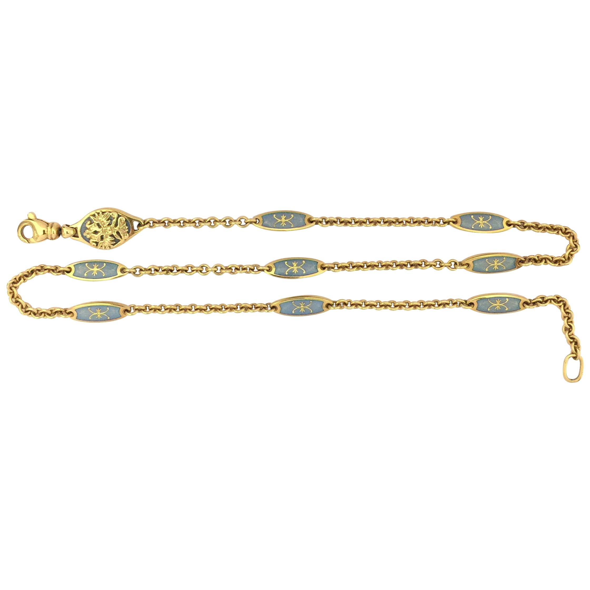 Collana Faberge a stazione smaltata F1543OB in vendita