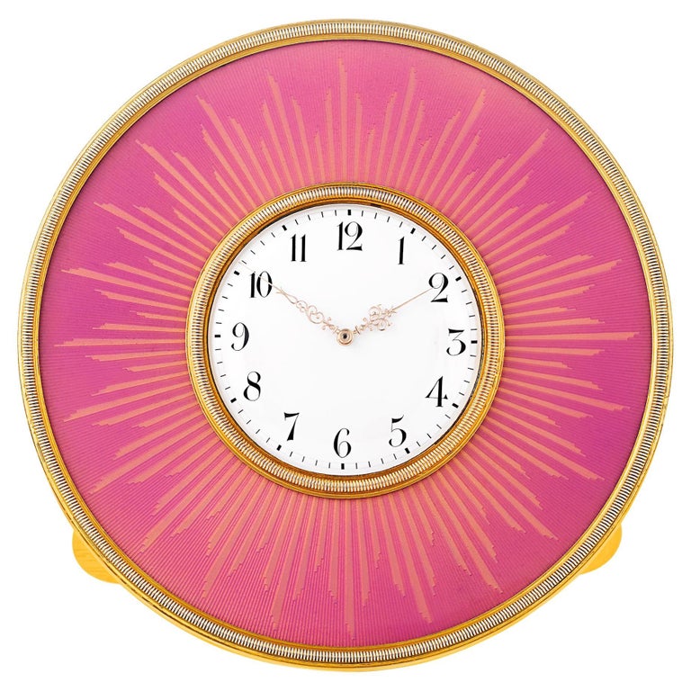 Fabergé Enamel Table Clock For Sale at 1stDibs