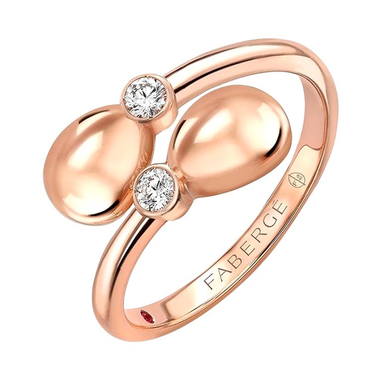 For Sale:  Fabergé Essence Rose Gold Crossover Ring