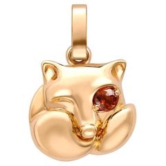 Fabergé Essence Rose Gold Fox Charm with Spessartite Eye