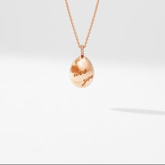 Fabergé Essence Rose Gold I Love You Egg Pendant