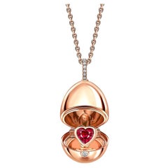 Coffret surprise Fabergé Essence or rose rubis en forme de coeur