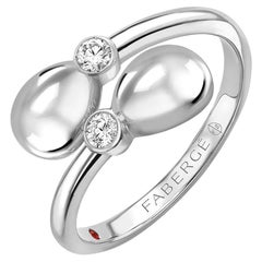 Fabergé Essence White Gold Crossover Ring, US Clients