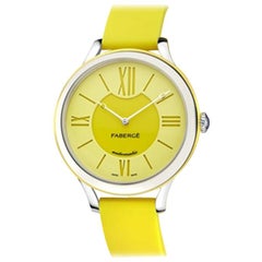 Fabergé Flirt 18 Karat White Gold, Yellow Dial, US Clients