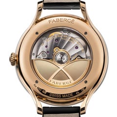 Fabergé Flirt Black and 18 Karat Rose Gold Watch, US Clients