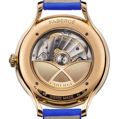 Fabergé Flirt Blue 18 Karat Roségold und Saphir Uhr, US Kunden