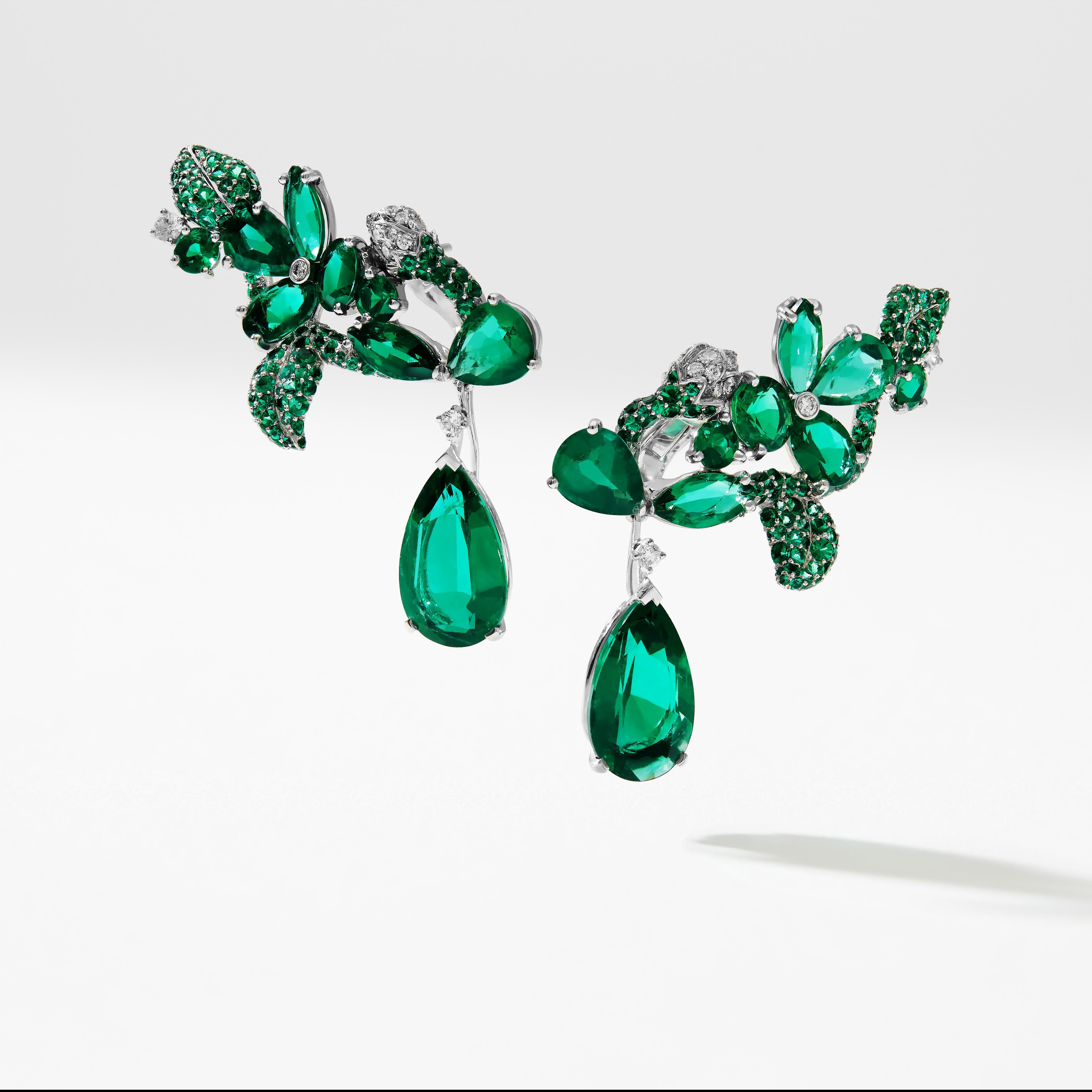 emerald earrings design