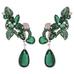 Fabergé Foliage Emerald Earrings, US Clients